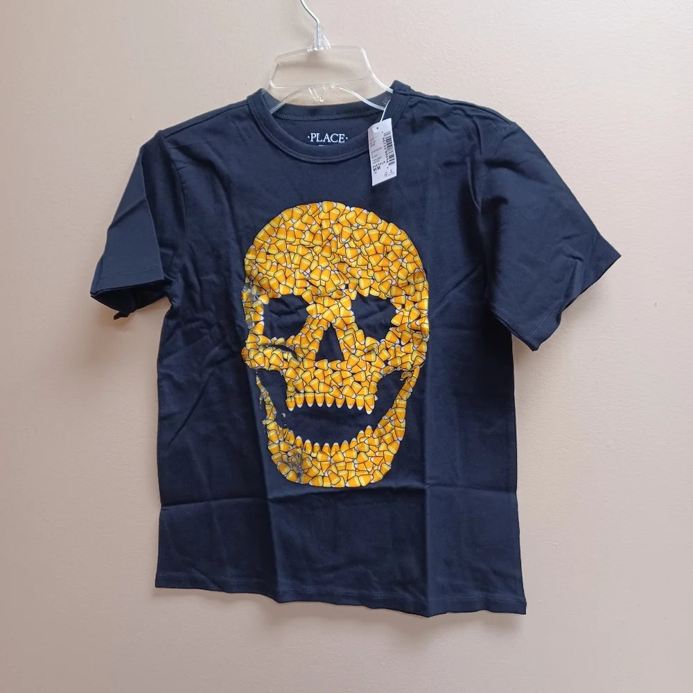 Candy skull tee M age 6-8
